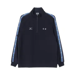 ミズノ (MEN - L) ポリ ロゴ ハーフジップ 長袖 Tシャツのサムネイル