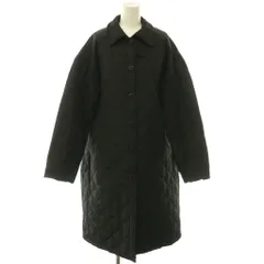ダブルクローゼット w closet キルティングロングコート ステンカラー 中綿 ロング アウター F 黒 ブラック /HS ■OS ■SHのサムネイル