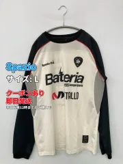 Spazio Tシャツ/カットソー L ホワイト 前面プリント バックプリント ブランドロゴ ライン柄 ミドル丈 長袖 クルーネック(丸首) メンズのサムネイル