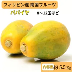 フィリピン産 パパイヤ 5.5kg 8玉～12玉 南国フルーツ 完熟 青果 酵素 美容 健康 送料無料のサムネイル