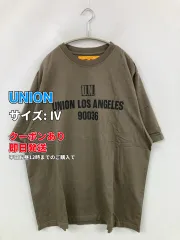 UNION ユニオン Tシャツ/カットソー IV カーキ 前面プリント ブランドロゴ ミドル丈 半袖 クルーネック(丸首) メンズ レディースのサムネイル