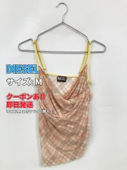 DIESEL ディーゼル キャミソール M ベージュ チェック柄 その他総柄 カップなし レディースのサムネイル