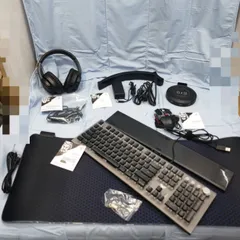 送料無料S92091 AULA アルカ ゲーミング キーボード マウス マウスパット ヘッドフォン ヘッドホンスタンド 5点セット PC周辺機器 のサムネイル
