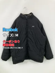 Reebok リーボック ダウンジャケット/コート M ブラック 無地 ワンポイント ブランドロゴ キルティング ミドル丈 フードなし ジップアップ メンズのサムネイル