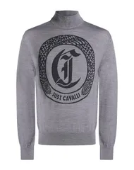 ジャストカバリ メンズ アウター ニット・セータートルネック JUST CAVALLIght Gray グレーのサムネイル