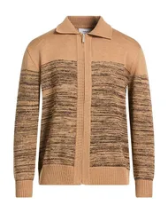 ラルディーニ メンズ アウター カーディガン ファスナー付きニット LARDINI Camel キャメルのサムネイル
