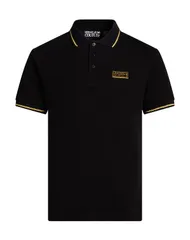 ヴェルサーチ メンズ トップス ポロシャツ VERSACE JEANS COUTURE Black ブラックのサムネイル