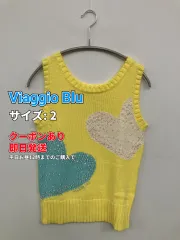 Viaggio Blu ビアッジョブルー タンクトップ 2 イエロー 無地 ワンポイント ビジュー カップなし レディースのサムネイル