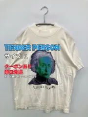 TENDER PERSON テンダーパーソン Tシャツ/カットソー 1 ホワイト 前面プリント ミドル丈 半袖 タートルネック/ハイネック メンズ レディースのサムネイル