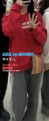 AZUL by MOUSSY アズールバイマウジー スウェット L レッド コットン 無地 前面プリント 長袖 メンズのサムネイル