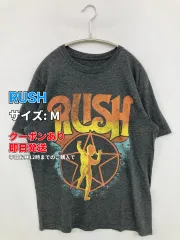 RUSH Tシャツ/カットソー M グレー 前面プリント ブランドロゴ ミドル丈 半袖 クルーネック(丸首) メンズ レディースのサムネイル