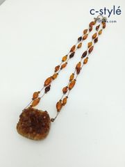 P375 [人気] Margo Morrison マーゴモリソン ネックレス ブラウン系