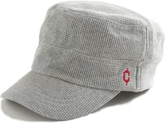 【新品】clef クレ ワッフル生地 リブ ワークキャップ 帽子 M XL グレーのサムネイル