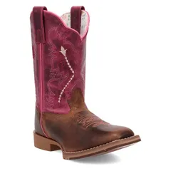 ダンポスト レディース シューズ ブーツ・レインブーツ レザー Dan Post Salina Girls Leather Boots Tan Pink ピンクのサムネイル