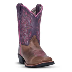 ダンポスト レディース シューズ ブーツ・レインブーツ Dan Post Majesty Girls Western Boots Brown Purple パープルのサムネイル