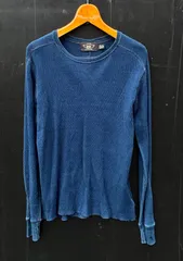 DOUBLE RL RRL ダブルアールエル インディゴ コットン ワッフル ニット サーマル カットソー ロンt tシャツのサムネイル