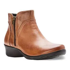 プロペット レディース シューズ ブーツ・レインブーツ アンクル レザー Propet Waverly Womens Leather Ankle Boots Tan タンのサムネイル