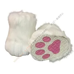 着ぐるみ ケモノ足 白 Lサイズ 24.5~27CM ケモノ脚 ファースーツ ケモノ fursuit ぬいぐるみ コスプレ コスチューム kigurumi CSZ72P099のサムネイル