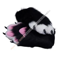 着ぐるみ ケモノ 手袋 黒 ケモノ脚 ファースーツ ケモノ fursuit ぬいぐるみ コスプレ コスチューム kigurumi CSZ72P178のサムネイル
