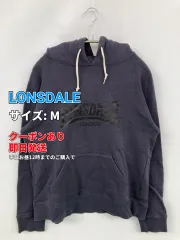 LONSDALE パーカー M ネイビー コットン 裏起毛 無地 前面プリント ブランドロゴ プルオーバー 長袖 メンズのサムネイル