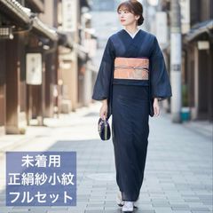 夏着物 紗 小紋 フルセット 正絹 夏帯 四季対応小物 未着用 - メルカリ