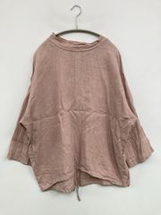 L07144）PRADA コットンブレンド ボートネック パフスリーブブラウス 