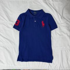 ポロ ラルフローレン ビッグポニー ポロシャツ M 青色 - メルカリ