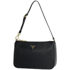 極美品✨PRADA プラダ ラウンドファスナー ナイロン レザー 三角ロゴ