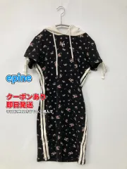 epine エピヌ ワンピース ブラック コットン 花柄・ボタニカル柄 ブランドロゴ ライン柄 半袖 ショート・ミニ丈 タイト レディースのサムネイル