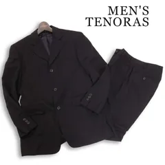 MEN'S TENORAS メンズティノラス 通年 総裏★ 3B マイクロ ストライプ セットアップ スーツ 日本製 Sz.S メンズ 紺のサムネイル
