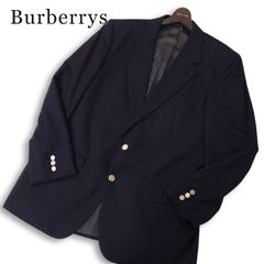 BURBERRYS 金ボタン ストライプ テーラードジャケット ブレザー ウール
