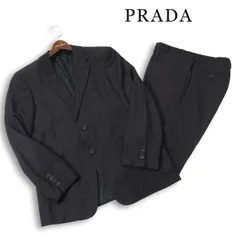 イタリア製★ PRADA プラダ 通年 総裏★ 高級 グレンチェック セットアップ スーツ Sz.50R メンズのサムネイル