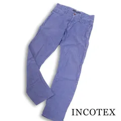 INCOTEX インコテックス 春夏★ 【SKY SLIM】 リネン混 スリム ヴィンテージ加工 細畝 チノ パンツ Sz.30 メンズのサムネイル