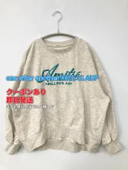 one after another NICE CLAUP ワンアフターアナザーナイスクラップ スウェット ベージュ コットン 裏起毛 前面プリント 刺繍 長袖 レディースのサムネイル