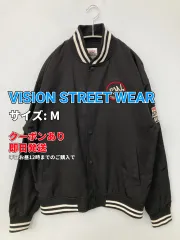 VISION STREET WEAR ヴィジョンストリートウェア スタジャン M ブラック バックプリント ワンポイント ブランドロゴ 刺繍 フードなし メンズのサムネイル
