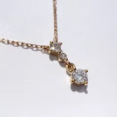 4℃ ヨンドシー K18PG 750 ダイヤ ネックレス 40cm 1.2g ピンクゴールド レディース アクセサリー ブランドジュエリー 美品 aua38182080601のサムネイル