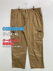 CONVERSE コンバース カーゴパンツ 4L ベージュ フルレングス コットン 無地 ワンポイント ブランドロゴ ワイド・ルーズ レギュラー ウエストゴム・紐 メンズのサムネイル