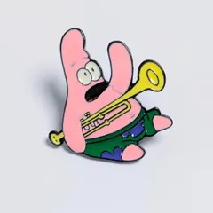 ♧送料無料！ ★ピンズ PINS★ピンバッジ 【 SpongeBob SquarePants（スポンジボブ）】 パトリック トランペット〚アメリカン雑貨 アメトイ〛のサムネイル