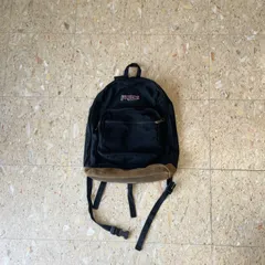 90s USA製 【 JANSPORT 】 ジャンスポーツ バックパック ボトムレザー ブラックのサムネイル