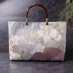 着物リメイク バッグ A4 帯リメイク トートバッグ ハンドメイド