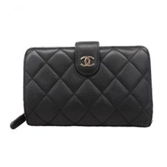 CHANEL マトラッセ ラムスキン リカラー 長財布 2つ折り ブラック