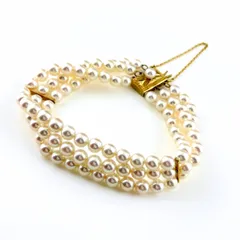 ミキモト MIKIMOTO パール ブレスレット YG イエローゴールド 腕輪 ブレスレット K14 パール レディース 【中古】のサムネイル