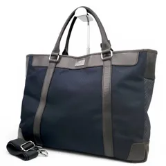 BLACK LABEL CRESTBRIDGE ブラックレーベルクレストブリッジ ビジネスバッグ 2way A4収納可 ショルダーバッグ 斜め掛け チェック ナイロン レザー 通勤通学 ネイビー 紺のサムネイル