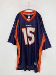 Reebok リーボック Tシャツ/カットソー 4XL/4EG/4TG ネイビー 前面プリント バックプリント ブランドロゴ ミドル丈 半袖 Vネック メンズ