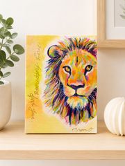 F3号キャンバス☆絵画原画 現代アート アート キリン 動物画 作品証明