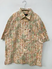 SIMPLE LIFE シンプルライフ シャツ/ブラウス LARGE コットン ストライプ柄 花柄・ボタニカル柄 ミドル丈 半袖 レギュラーカラー メンズのサムネイル
