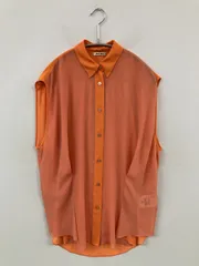 Acne シャツ/ブラウス M オレンジ 無地 ミドル丈 袖なし レギュラーカラー メンズのサムネイル