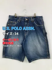 U.S. POLO ASSN. ユーエスポロアッスン デニムパンツ 34 ブルー ハーフ・ひざ丈 ワンポイント ブランドロゴ 刺繍 ワイド・ルーズ スタンダード レギュラー ヴィンテージ メンズのサムネイル