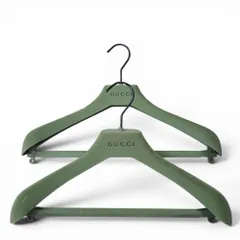 【2本セット】GUCCI グッチ ベルベット ハンガー モスグリーンのサムネイル