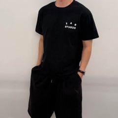 M コム・デ・ギャルソン ブラック ハート ワッペン ストライプ ブルー